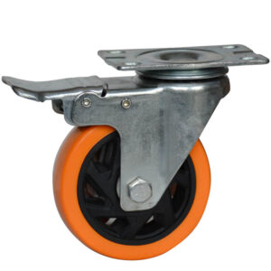 LIGHT DUTY 3 INCH PVC SWIVEL CASTER WHEEL WITH BRAKE